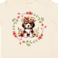 thumbnail image 4 of Inktastic Beagle Puppy Flowered Girls Toddler T-Shirt, 4 of 5