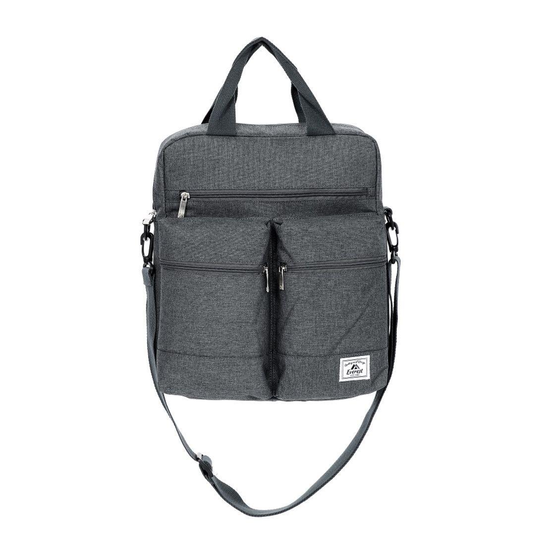 Everest Vertical Laptop Messenger Gray