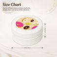 thumbnail image 2 of Naloa Donuts Round Jewelry Box, Travel Jewelry Organizer, 3.9 x 3.9 x 2in Jewelry Storage Box for Women-White, 2 of 7