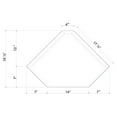 thumbnail image 2 of WELLAND 20" Phoenix Wall Floating Shelf Display Rack Corner Shelf, 20"D x 28"W x 1.75"H, White, 2 of 8
