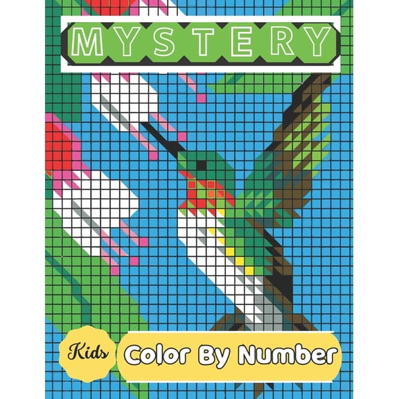 Mystery Mosaic Color By Number: Adults and Kids with Beautiful & Funny 50 Coloring Pages for Relaxation & Stress, (Paperback)