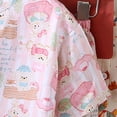 thumbnail image 4 of felwors Big Girls Pajamas Cute Short Sleeve & Pants 2-Piece PJ Set(Purple,7-8 Years), 4 of 5