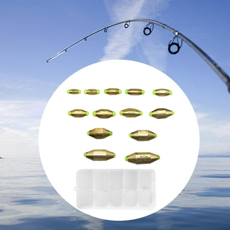 kesoto Fishing Sinkers Copper Down Sinkers Copper Saltwater Freshwater Fishing Fishing Tackle Accessory with Box Fishing Weights 3B to 5.0 13 Pieces kesoto Fishing Sinkers Copper Down Sinkers Copper Saltwater Freshwater Fishing Fishing Tackle Accessory with Box Fishing Weights 3B to 5.0 13 Pieces