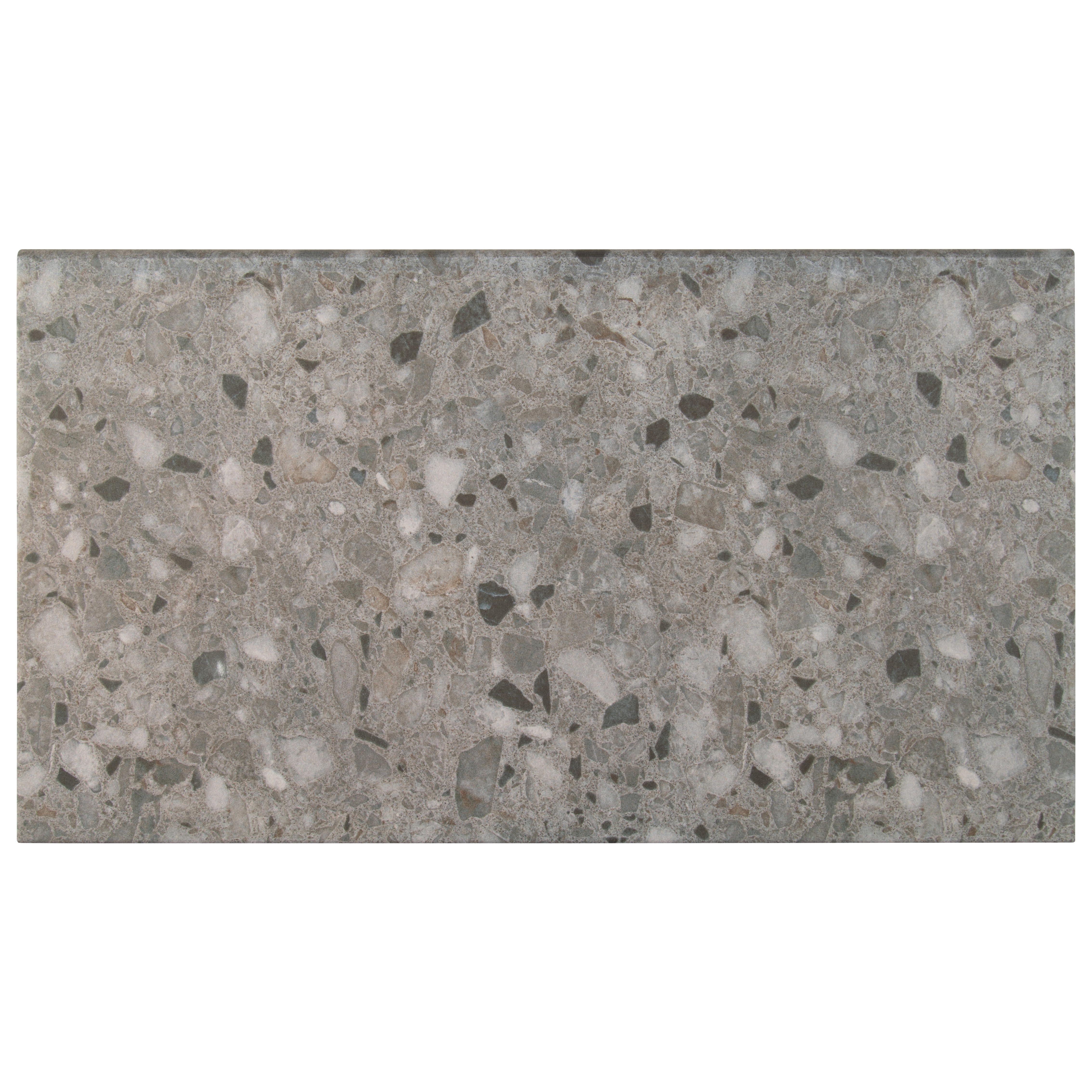 Terrazo Gris 13 in. x 24 in. Matte Porcelain Pool Coping (4.33 sq. ft. / case)