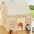 thumbnail image 1 of Carpa Playhouse Play Tent RONGFA para niños con tapete acolchado y luces en forma de estrella, 1 of 7