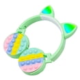 thumbnail image 3 of Soapow Kids Headphones with Microphone and RGB LED Light Up, Cat Ear Bluetooth Headphones, Foldable Stereo Over-Ear Headphones for Kids Tablet School Pad Smartphone, Green, 3 of 5