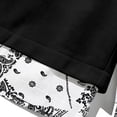 thumbnail image 5 of Vibrex Men's Shorts, Men's Double-layer Trendy Printed Casual Sports Shorts, Black_M, 5 of 8