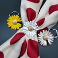 thumbnail image 3 of Scarf Button Large Chrysanthemum Alloy Silk Scarf Buckle Anti-Slip Women Scarf Buckle Outfit Accessory, 3 of 8