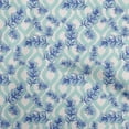 thumbnail image 1 of oneOone Polyester Lycra Medium Blue Fabric Leaves Fabric For Sewing Printed Craft Fabric By The Yard 56 Inch Wide, 1 of 6