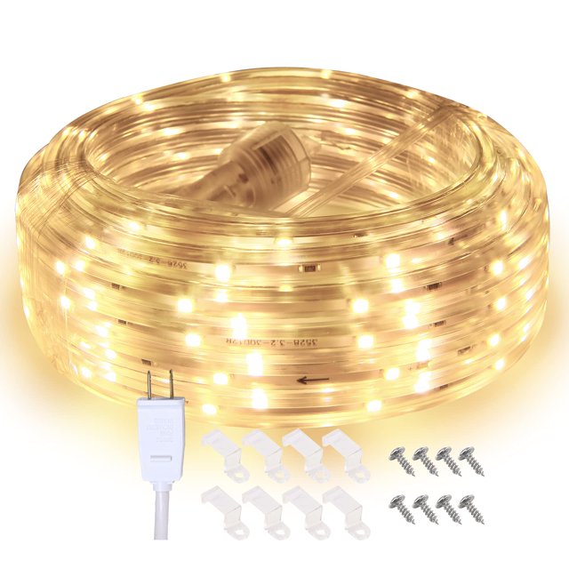 Linterna LED en forma de cuerda Areful, 16,4 pies, resistente al agua, 3000 K