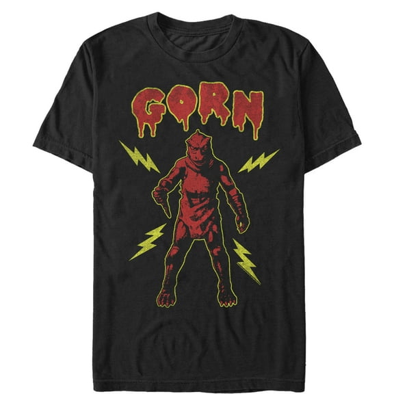 Men's Star Trek: The Original Series Gorn Alien Lightning Pose Graphic Tee Black X Large