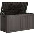 thumbnail image 6 of Uforic 80 Gallon Outdoor Waterproof Resin Deck Storage Box, Lockable, Durable Dark Brown for Patio, Garden & Yard, 6 of 9