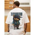 thumbnail image 3 of Camiseta con estampado gráfico de oso de High Street para hombre, camiseta de gran tamaño con cuello redondo de hip hop, camiseta informal de verano para hombre, camiseta Y2K, 3 of 5