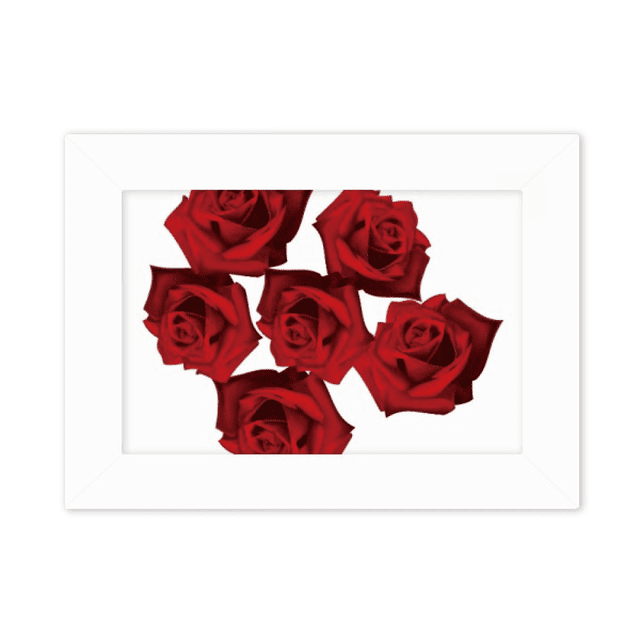 Fleurs Rouge Rose Fleur Photo Monter Cadre Image Art Peinture Bureau 5 X 7 Pouces
