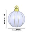 thumbnail image 3 of Fiudx Ofertas relámpago Bola de campana de decoración navideña de 45 cm, bola inflable de Navidad para exteriores, bola navideña inflable de PVC, decoraciones para árboles de Navidad, 3 of 7