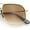 Gold Slate - Brown, variant on Oversized Iconic Plastic Nose Bridge Rectangle Officer Racer Sunglasses Black - Smoke