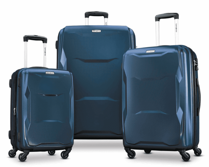 winfield 3 dlx 3 piece hardside spinner luggage set