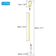 thumbnail image 2 of 3pcs Retractable Spring Coil Straps, 10" Spiral Lanyard Cord with Aluminium Rotatable Clip, Yellow, 2 of 6