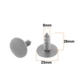 thumbnail image 2 of Unique Bargains Gray Plastic 25mm x 25mm Rivets Fastener Fender Car Bumper Push Clips 20 Pcs, 2 of 2