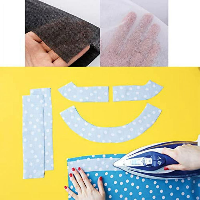PLANTIONAL Black Iron-On Non-Woven Fusible Interfacing: 39 x 72 inch Medium  Weight Non-Woven Interfacing Iron On Polyester Single-Sided Interfacing for  DIY Crafts Supplies 