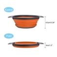thumbnail image 3 of Unique Bargains Collapsible Food Colander Silicone Round Foldable Strainer Orange, 3 of 5