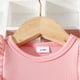thumbnail image 5 of Vestido de manga larga con cuello redondo para niña, color liso, cuello redondo, manga A, con volantes, para bebés y niños pequeños, vestido informal de poliéster para niña., 5 of 8