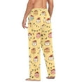 thumbnail image 3 of FORMRS Mens Pajama Pants with Pockets Cotton Sleepwear Lounge Bottoms Sizes S-2XL, Yellow Christmas Cat Pattern, 3 of 7