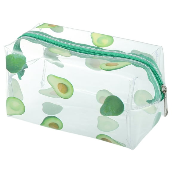 1 Pc Women Portable Clear Makeup Bag for Vacation Business Travel Green