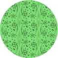 thumbnail image 1 of Ahgly Company Machine Washable Indoor Round Transitional Emerald Green Area Rugs, 4' Round, 1 of 7