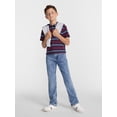 thumbnail image 2 of Wonder Nation Boys' Stripe Pique Knit Polo Shirt with Short Sleeves, Sizes 4-18, 2 of 7