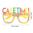 thumbnail image 2 of TEHAUX Yellow Birthday Party Glasses Reusable Pc Photo Booth Props for Decoration, 2 of 8