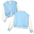 thumbnail image 6 of MEZZALL Stylish Girls Baseball Jacket Casual Autumn Lightweight Crop Outerwear Comfortable Toddler Kids Daily Wear And Outdoor Activities Classic Long Sleeve Tops Coats, 6 of 9
