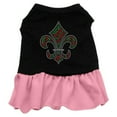 thumbnail image 3 of Christmas Pet Dog  Cat Dress Rhinestone, "Christmas Fleur De Lis", 3 of 3