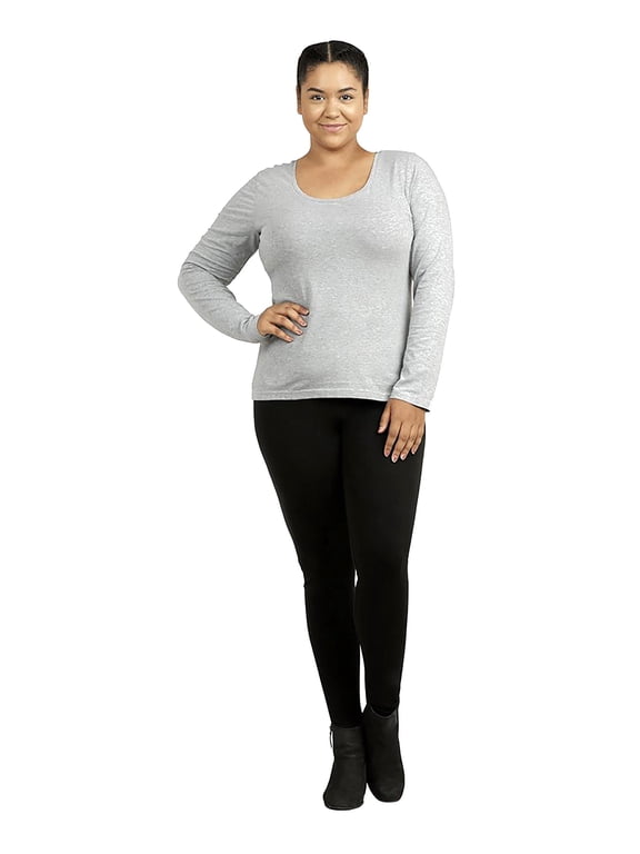 Cotton Leggings - Womens Medium Weight Breathable Cotton Legging, Black, Size: 3X-Large