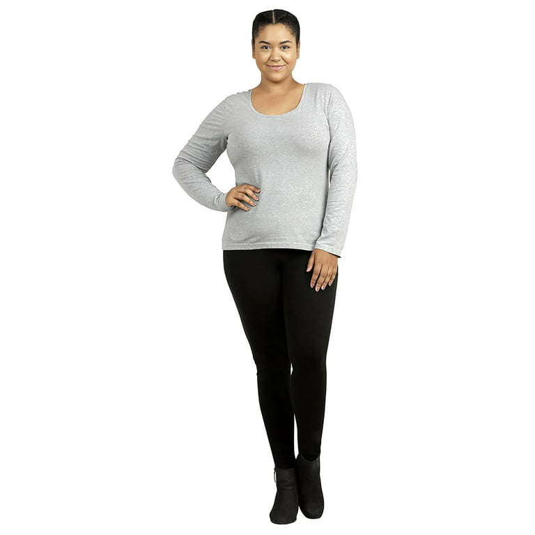 Sofra Cotton Leggings - Womens Medium Weight Breathable Cotton Legging,  Black, Size: 3X-Large 