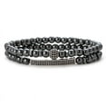 thumbnail image 3 of Magnetic Hematite Stone Bead Bracelet Health Care Magnet Men Jewelry Gift, 3 of 6