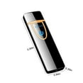 thumbnail image 3 of Leodye Electronic Rechargeable Lighter, Windproof USB Rechargeable Slim Coil Electric Lighters with Smart Fingerprint Sensor Double Side Ignition, 3 of 5