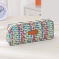 thumbnail image 4 of Composite Fabric Pencil Case, Style B, 7.68 x 3.54 in, With Single Zip Compartment And Woven Or Plaid Exterior, 4 of 6
