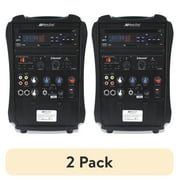 (2 pack) AmpliVox Rechargeable Wireless PA System, 36W Amp