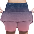 thumbnail image 2 of SGFCWSX Girls Skort Elastic Waist 2 in 1 Kids Quick Dry Gradient Print Mini Skorts for Tennis Golf Active Wear Watermelon Red Size 6 Years, 2 of 7