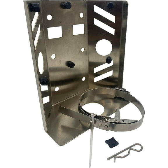 Stainless Steel Propane Tank Bracket for 5lb LP Gas Propane Bottle for Overland Vehicles, RV and Marine Overland Axis by Preece Precision