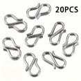 thumbnail image 6 of 20pcs Of Stainless Steel S-shaped Hook Connectors, In Golden And Silvery Colors, Used for DIY Jewelry Making, Craft Supplies, Hand Bracelet And Necklace Production Parts Manufacturing., 6 of 10
