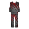 thumbnail image 5 of Boho Outfits For Women 2PC Halloween Print Round Neck Long Sleeve Two-piece Comfortable Home Pajamas Set Sports Set Up to 65% off, 5 of 5