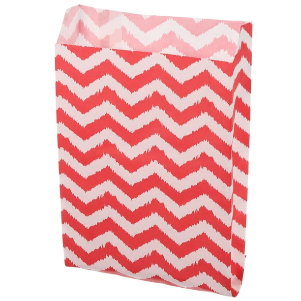 100 piezas de bolsas de papel para sándwich, 1.2x5.1x7.5 pulgadas, bolsas de almuerzo de papel, bolsas de papel kraft, rojas