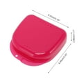 thumbnail image 4 of Unique Bargains 1 Pce Boîte de Rangement pour Appareils Dentaires avec Trous de Ventilation Boîte de Rangement Compacte Rose Rouge, 4 of 5