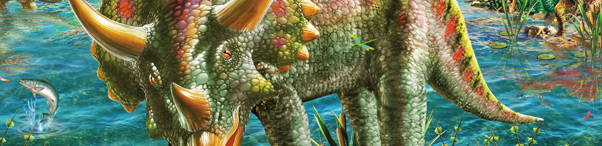 Ceaco - Prehistoria - Triceratops - 300 Piece Interlocking Jigsaw Puzzle