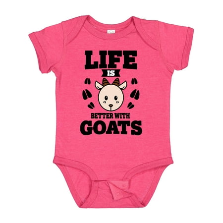 

Inktastic Life is Better with Goats Gift Baby Boy or Baby Girl Bodysuit