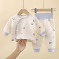 thumbnail image 2 of NIEWTR Baby Girl Clothes Toddler Kids Sweatsuits 2 Piece Set Infant Girl Long Sleeve Crewneck Top with Elastic Waist Sweatpants Loungewear for Sleeping Daily in 0-6T(A-Light Blue,12-18 Months), 2 of 7