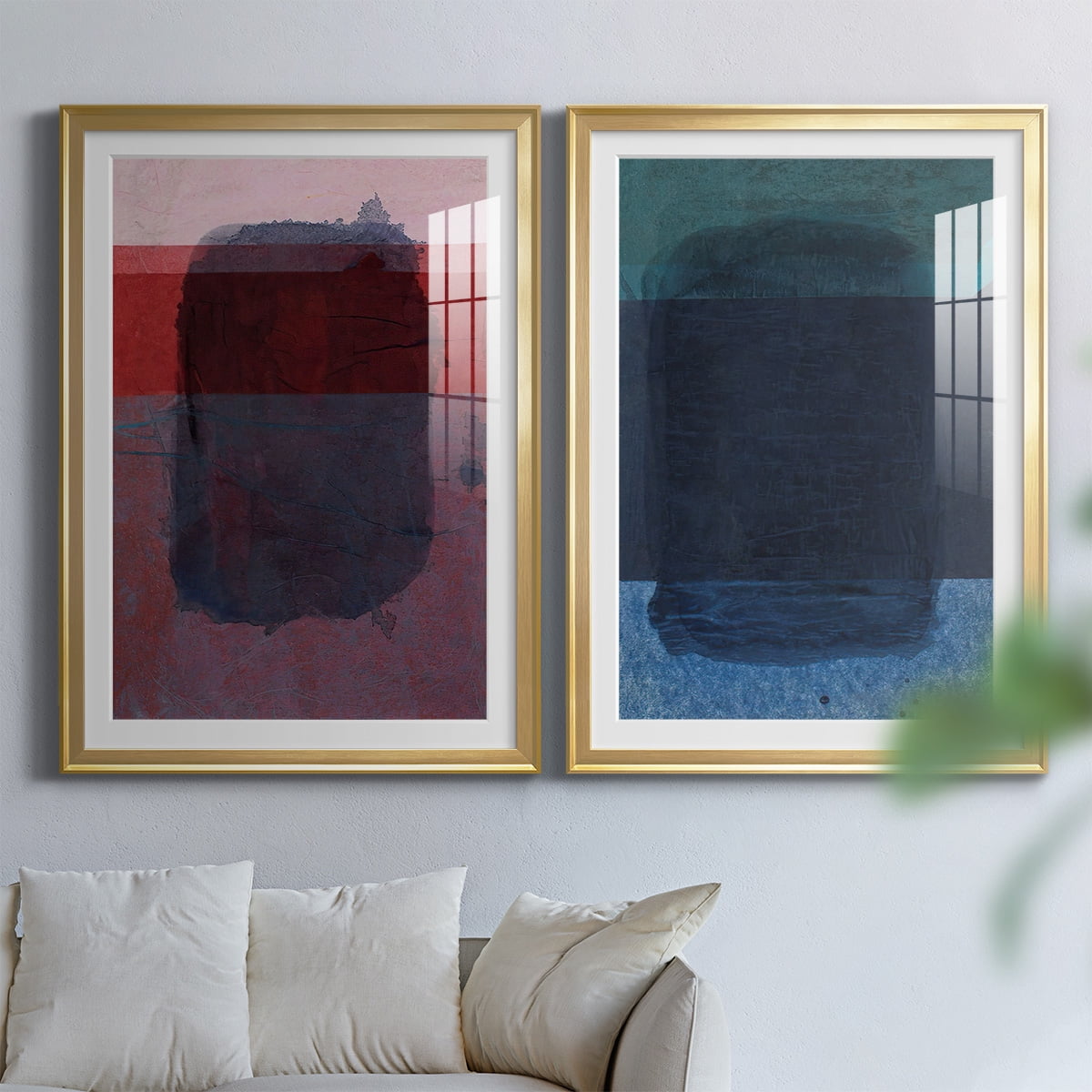 Wexford Home Remembering Rothko I Premium Framed Print, 30.5" x 42.5" - Ready to Hang, Gold (Set of 2)