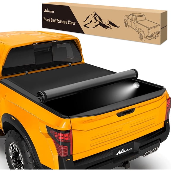 Nilight Soft Roll Up Truck Bed Tonneau Cover Compatible with Nissan Frontier 2005 2006 2007 2008 2009 2010 2011 2012 2013 2014 2015 2016 2017 2018 2019 2020 2021 2022 2023 2024 2025,5ft